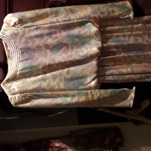 Act1 new York vintage dress cream floral secretary style top size7/8